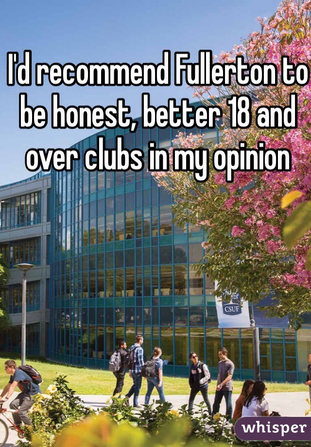I'd recommend Fullerton to be honest, better 18 and over clubs in my opinion 