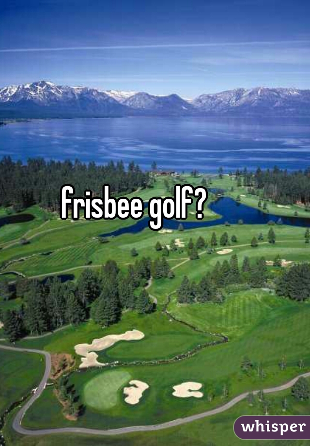 frisbee golf? 