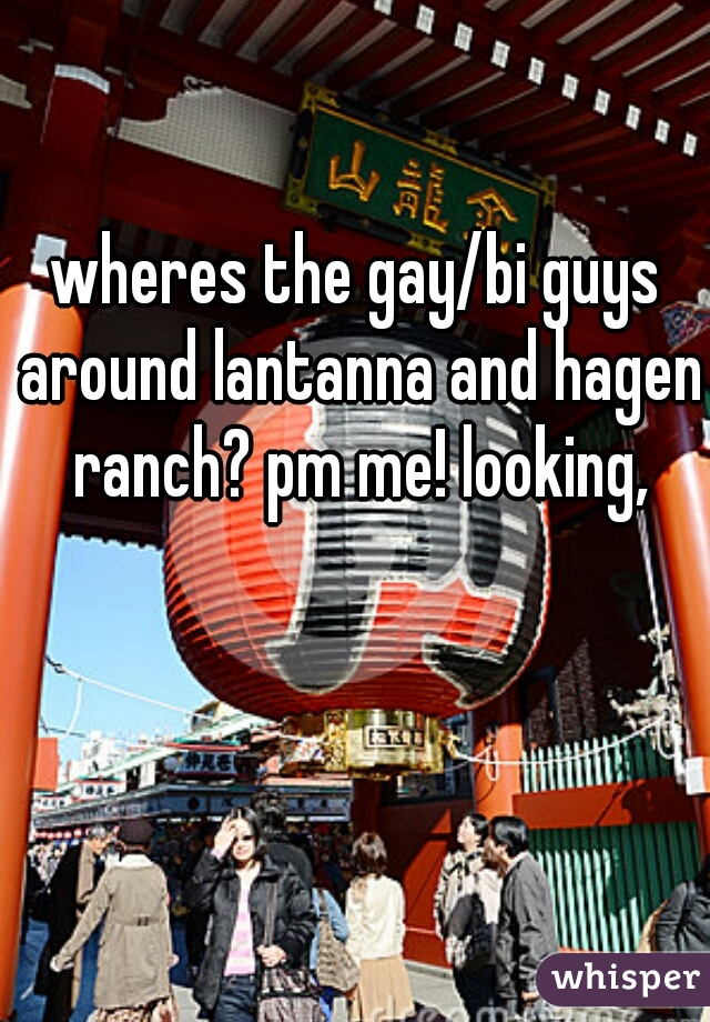 wheres the gay/bi guys around lantanna and hagen ranch? pm me! looking,