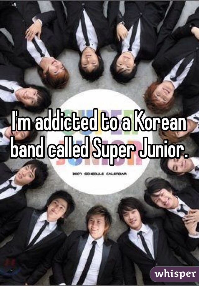 I'm addicted to a Korean band called Super Junior. 