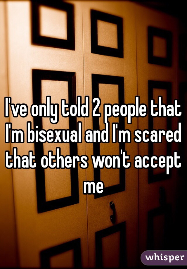 I've only told 2 people that I'm bisexual and I'm scared that others won't accept me