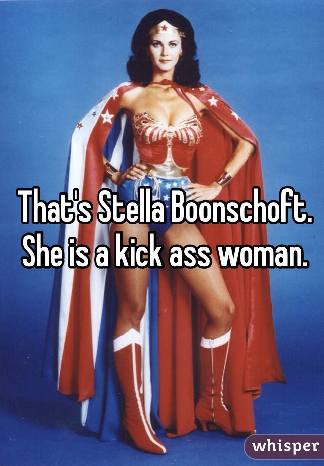 That's Stella Boonschoft. She is a kick ass woman. 