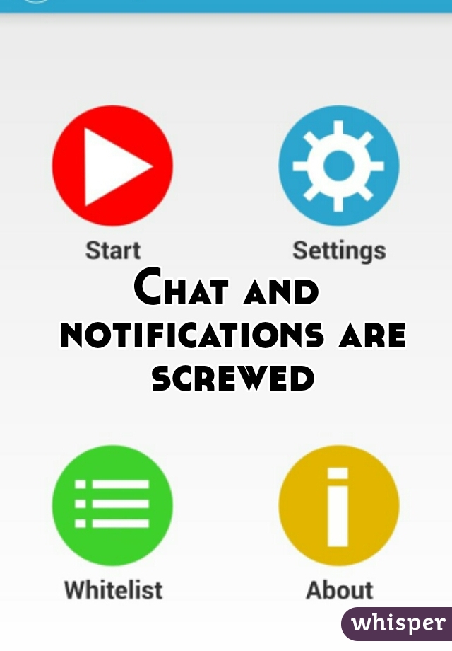 Chat and notifications are screwed