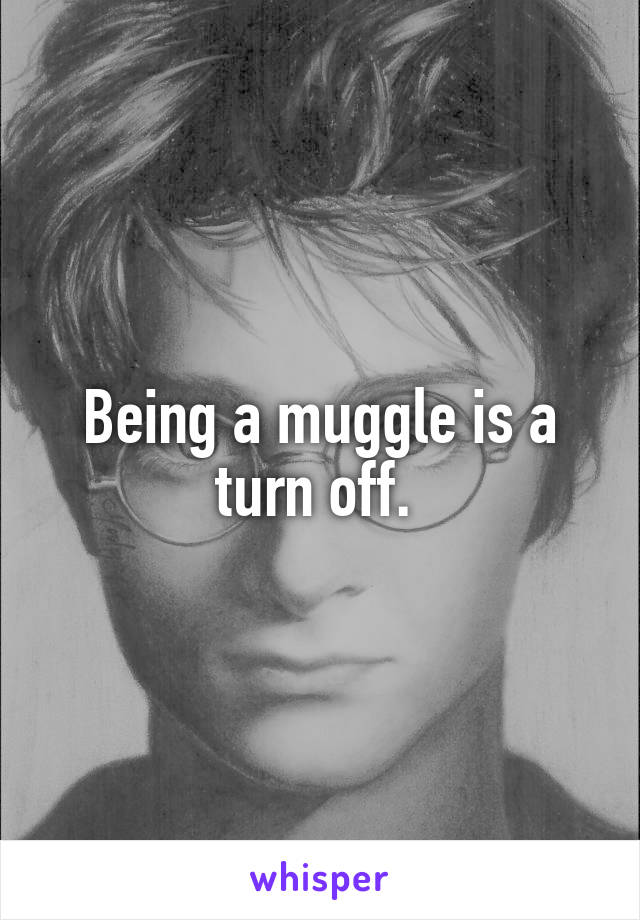 Being a muggle is a turn off. 