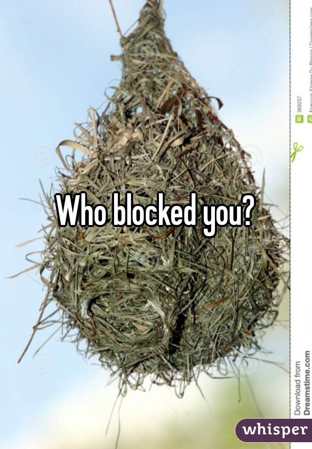 Who blocked you?
