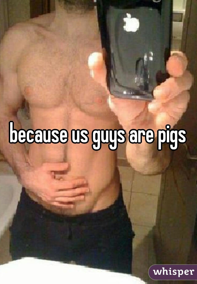 because us guys are pigs