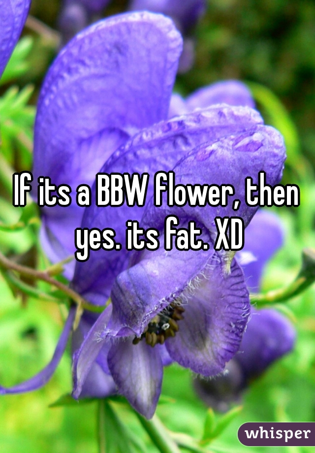 If its a BBW flower, then yes. its fat. XD