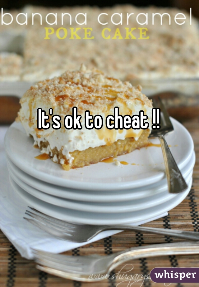 It's ok to cheat !!
  