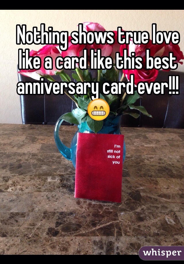 Nothing shows true love like a card like this best anniversary card ever!!! 😁