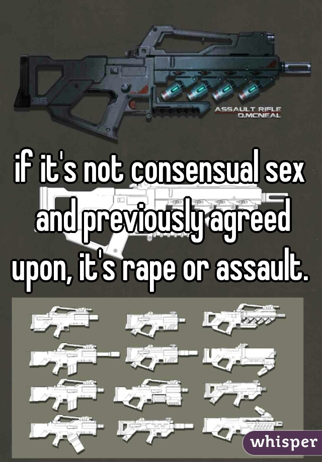 if it's not consensual sex and previously agreed upon, it's rape or assault. 