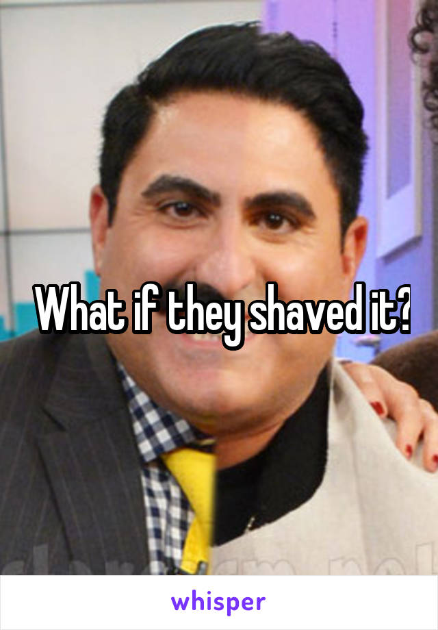  What if they shaved it?