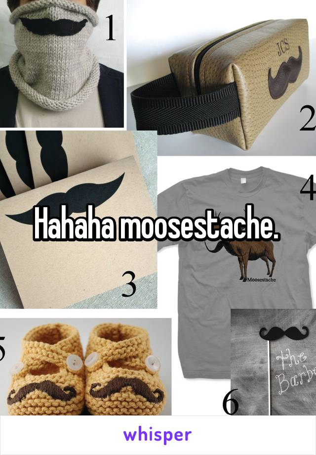 Hahaha moosestache. 