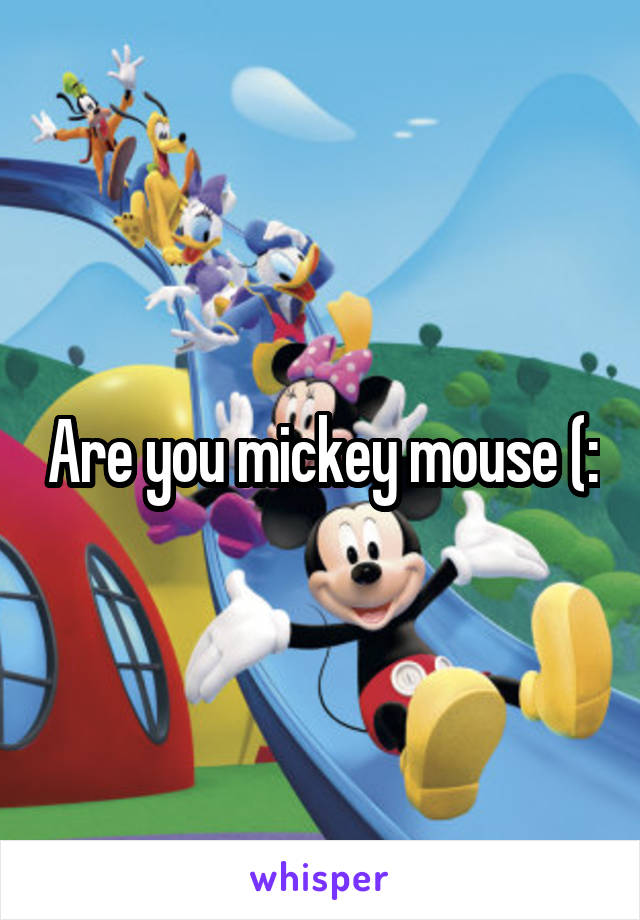Are you mickey mouse (: