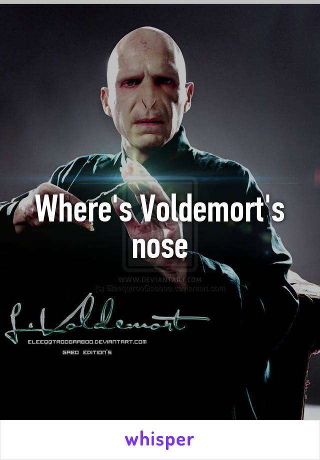 Where's Voldemort's nose