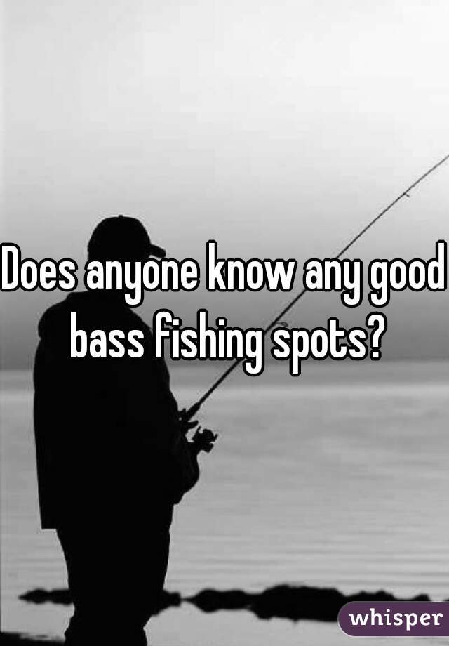 Does anyone know any good bass fishing spots?