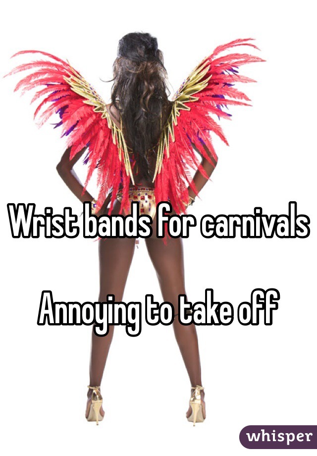 Wrist bands for carnivals 

Annoying to take off 