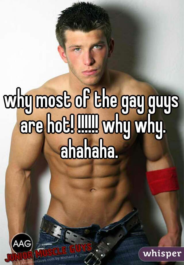 why most of the gay guys are hot! !!!!!! why why. ahahaha.  