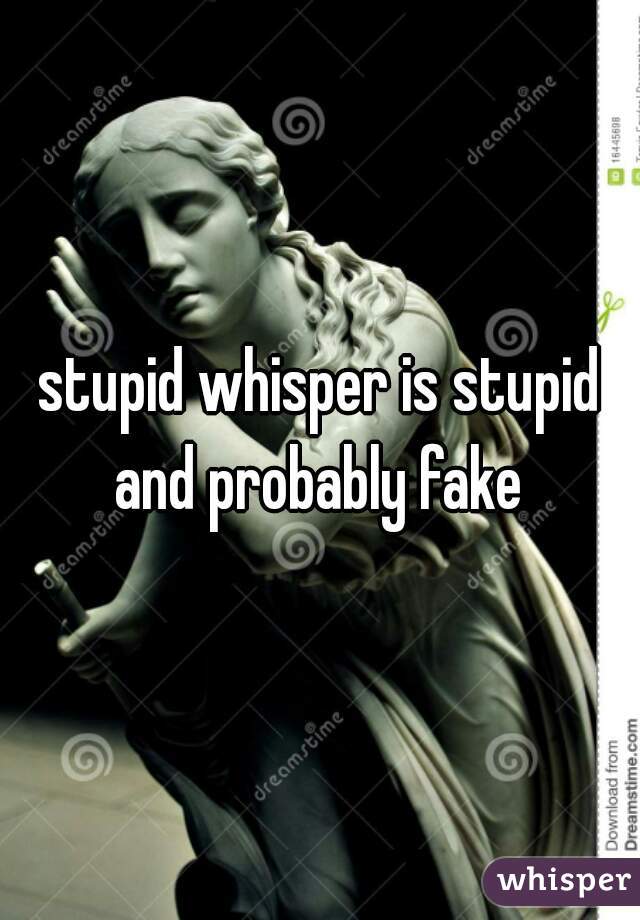stupid whisper is stupid and probably fake 
