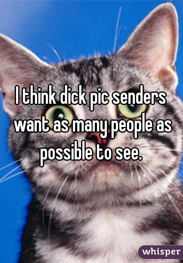 I think dick pic senders want as many people as possible to see. 