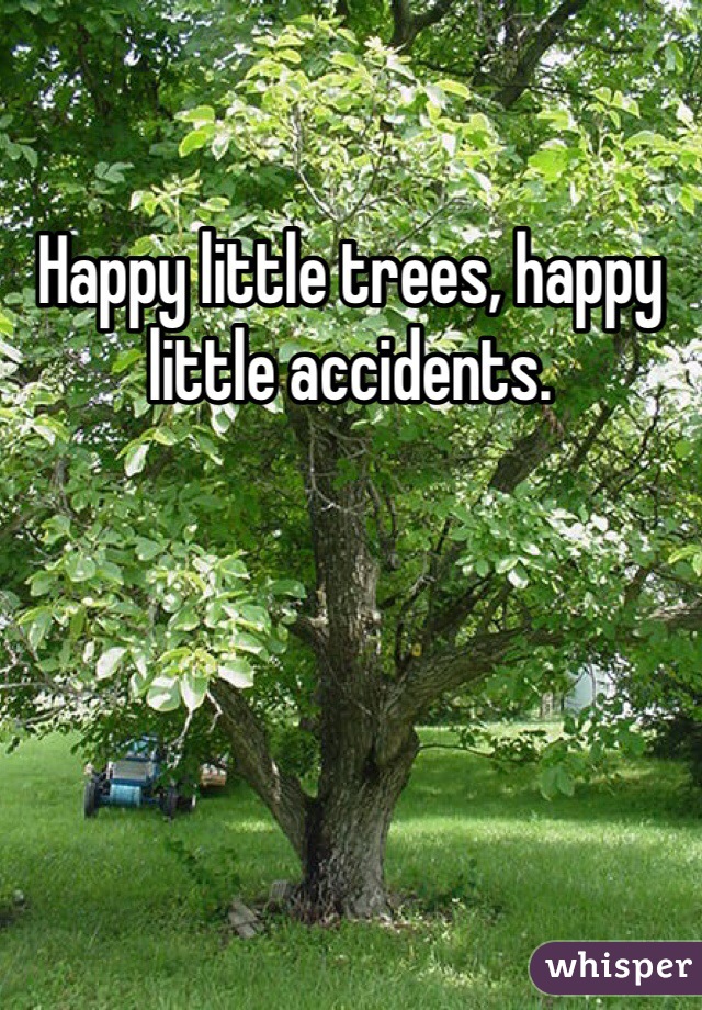 Happy little trees, happy little accidents. 