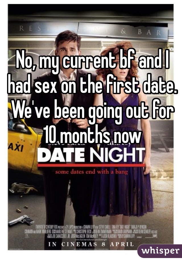 No, my current bf and I had sex on the first date. We've been going out for 10 months now