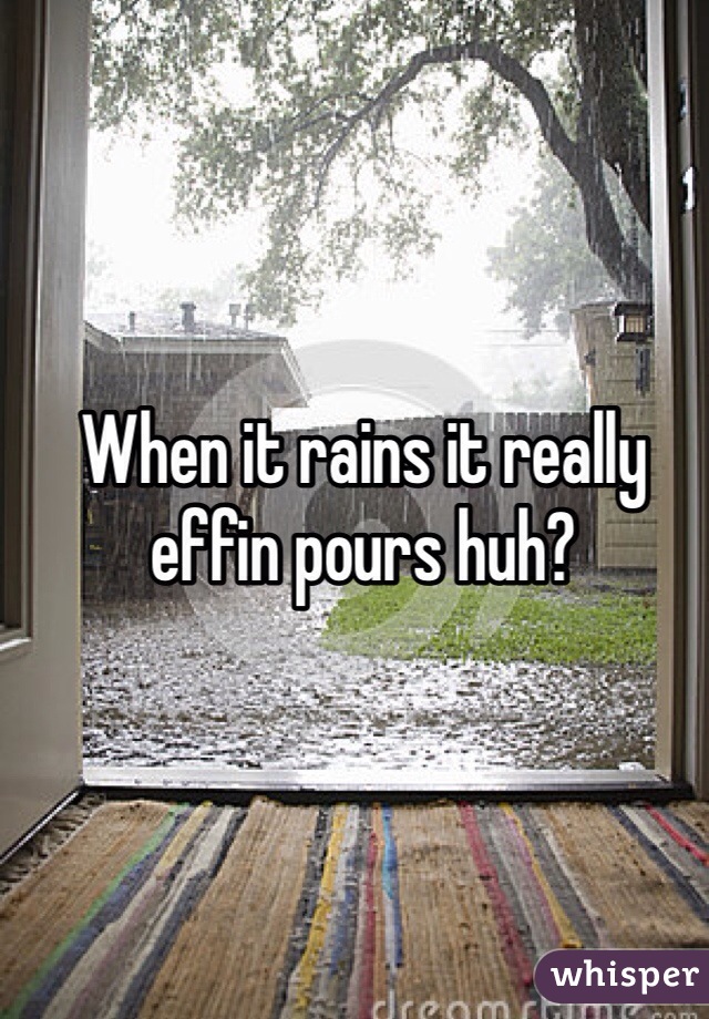 When it rains it really effin pours huh? 