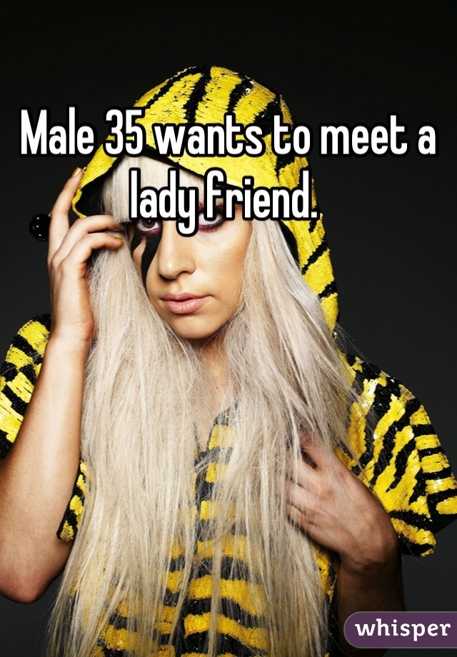 Male 35 wants to meet a lady friend. 