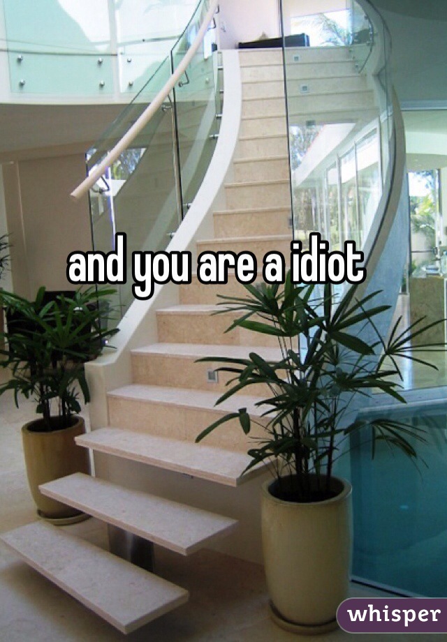 and you are a idiot 