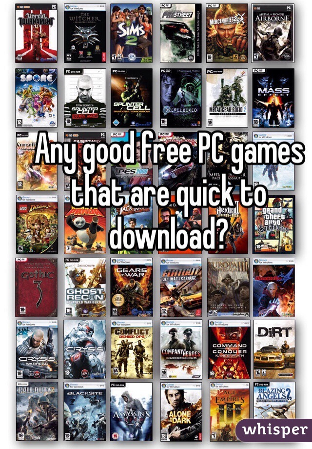 Any good free PC games that are quick to download?