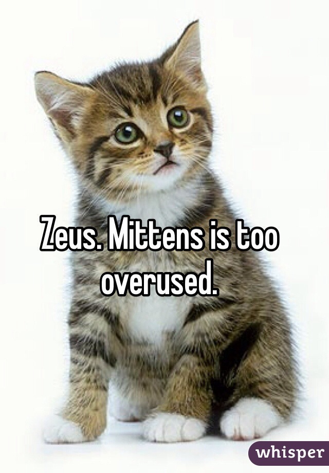 Zeus. Mittens is too overused. 
