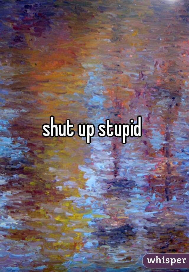 shut up stupid 