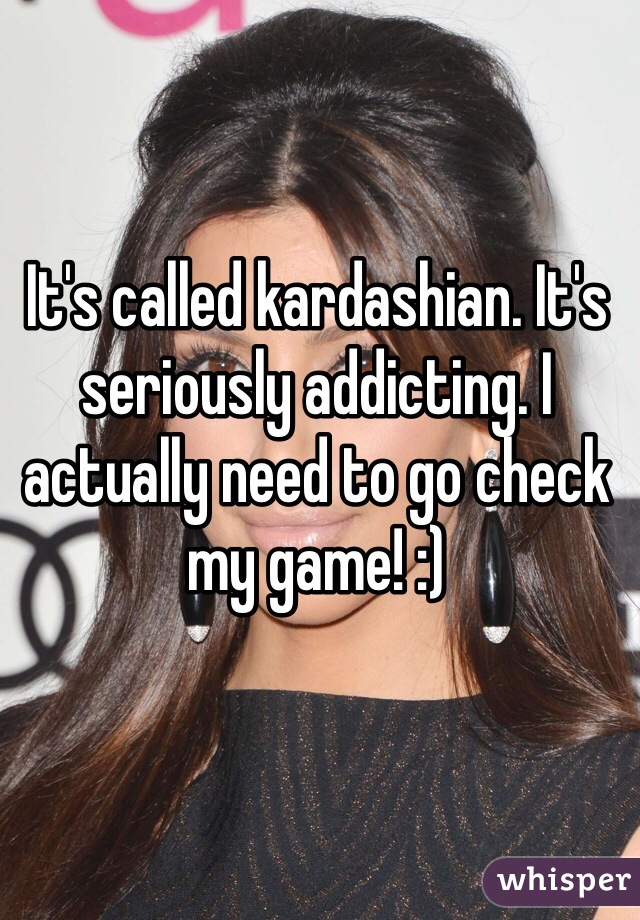 It's called kardashian. It's seriously addicting. I actually need to go check my game! :)