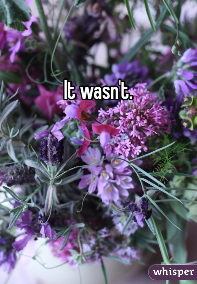 It wasn't. 