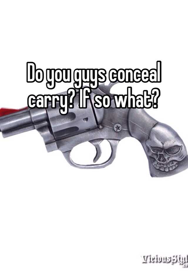 Do you guys conceal carry? If so what? 