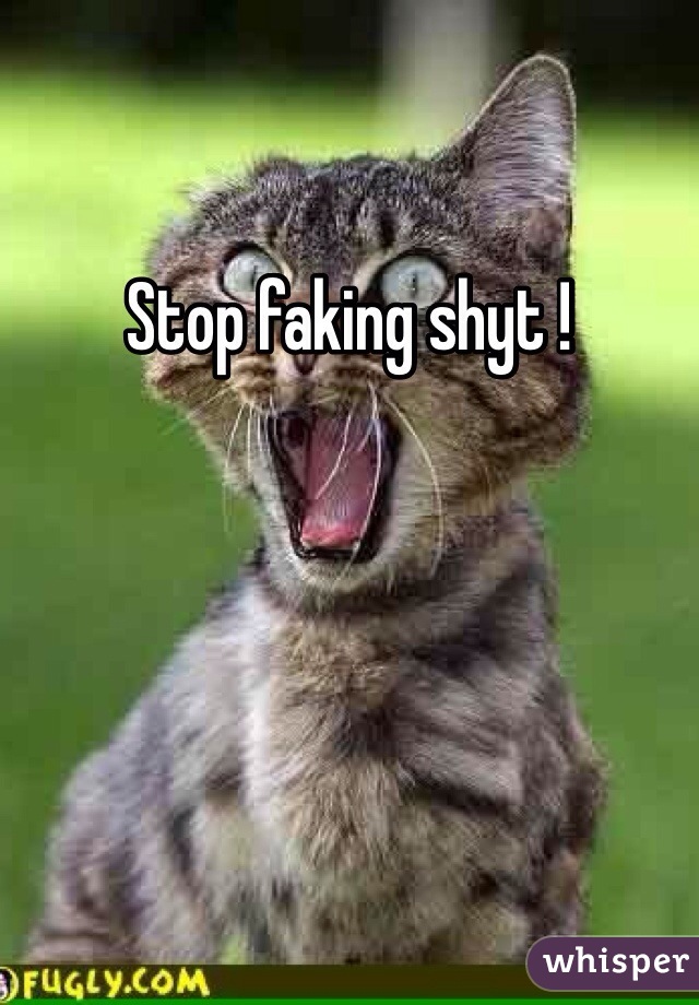 Stop faking shyt ! 