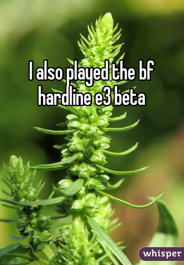 I also played the bf hardline e3 beta 