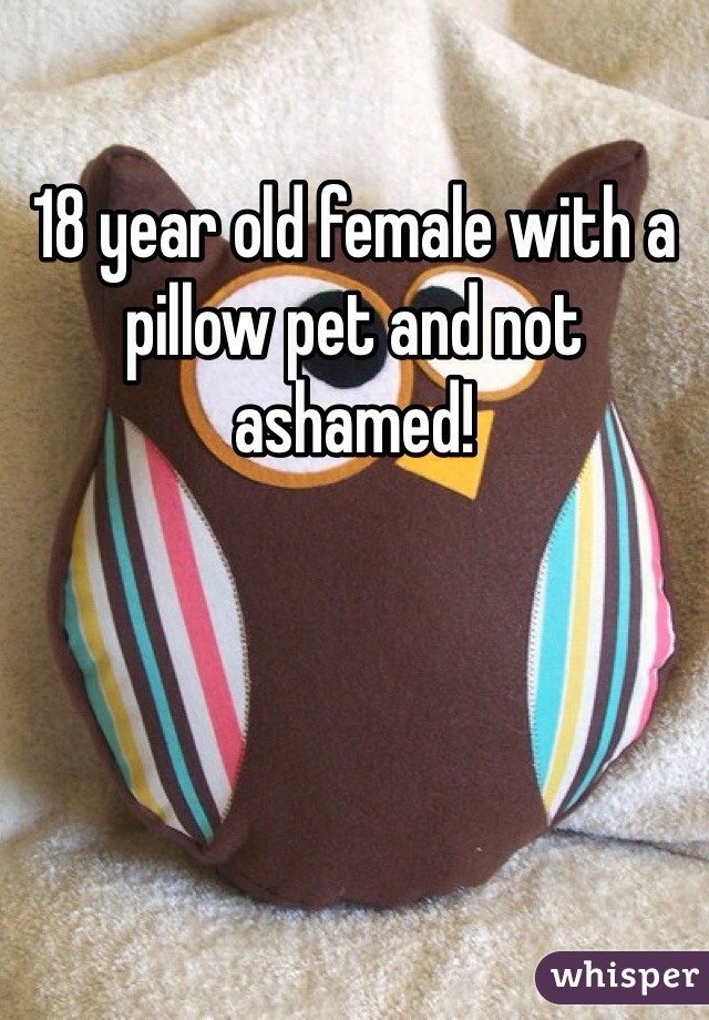 18 year old female with a pillow pet and not ashamed! 