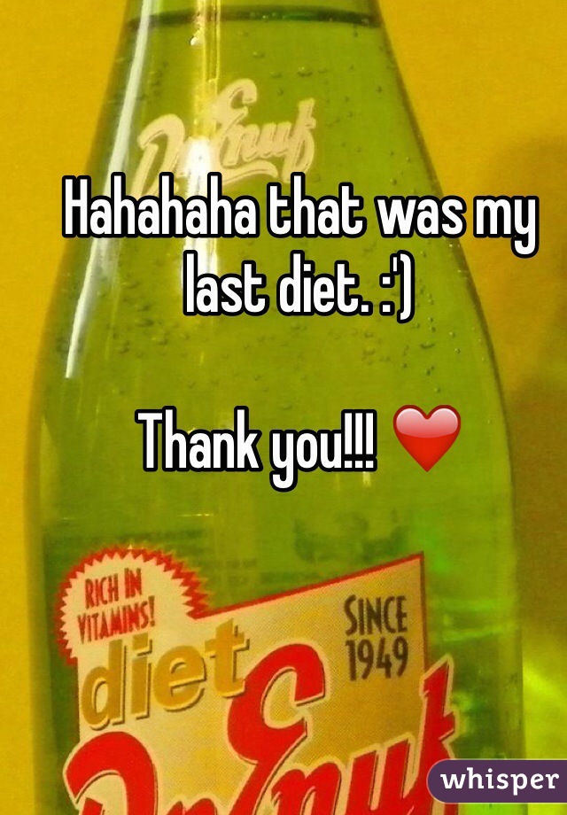 Hahahaha that was my last diet. :')

Thank you!!! ❤️