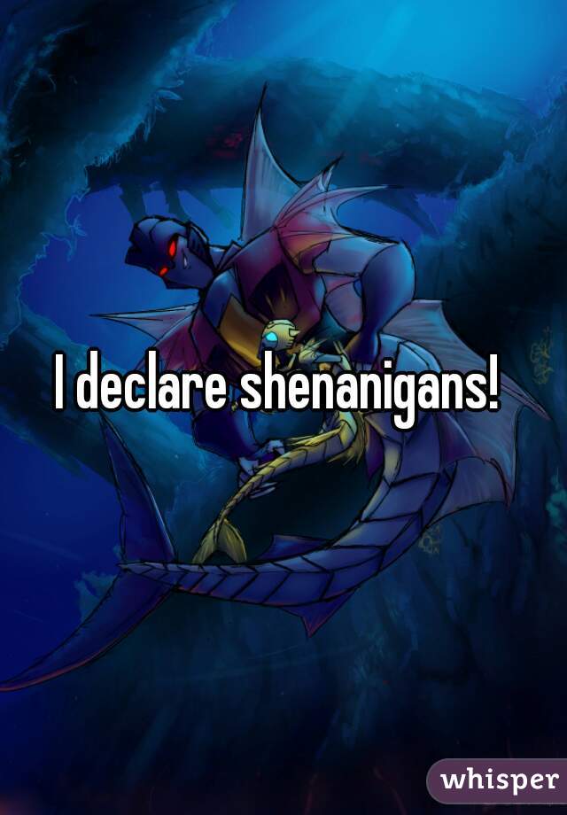 I declare shenanigans! 