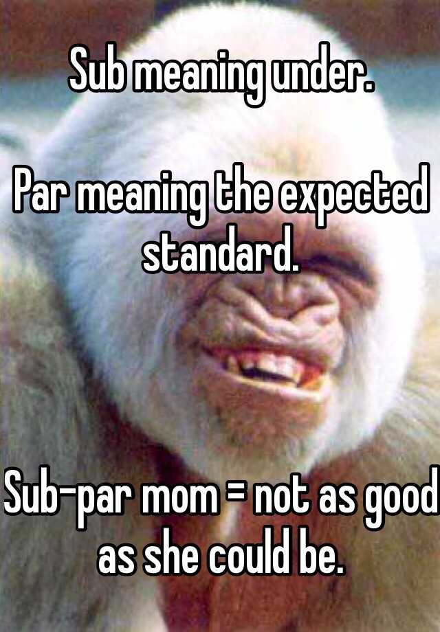 Under Par Meaning