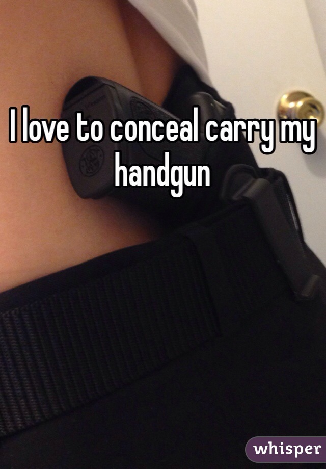 I love to conceal carry my handgun