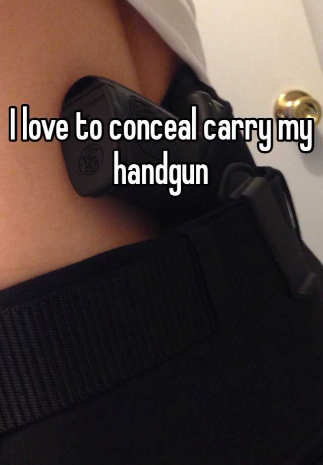 I love to conceal carry my handgun