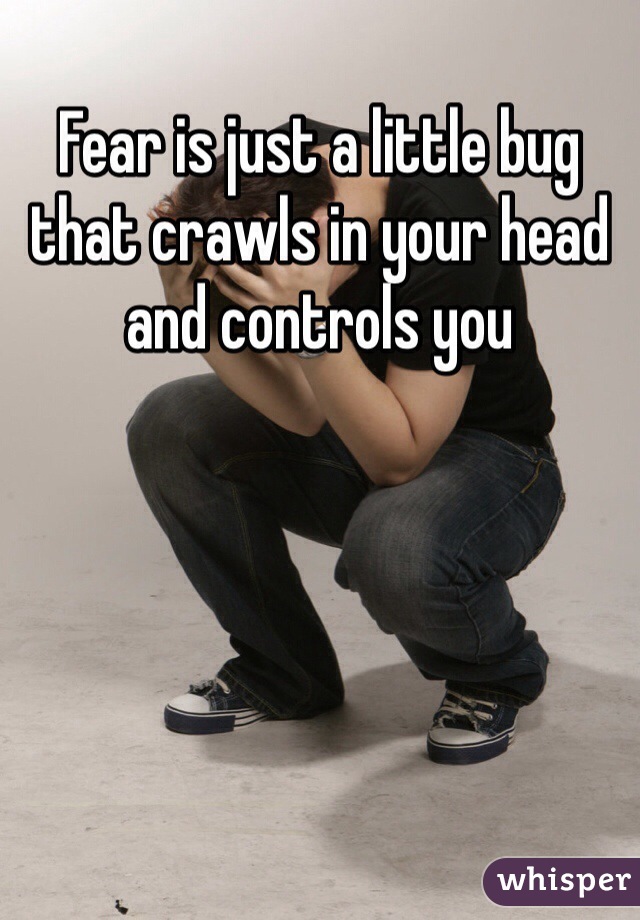 Fear is just a little bug that crawls in your head and controls you
