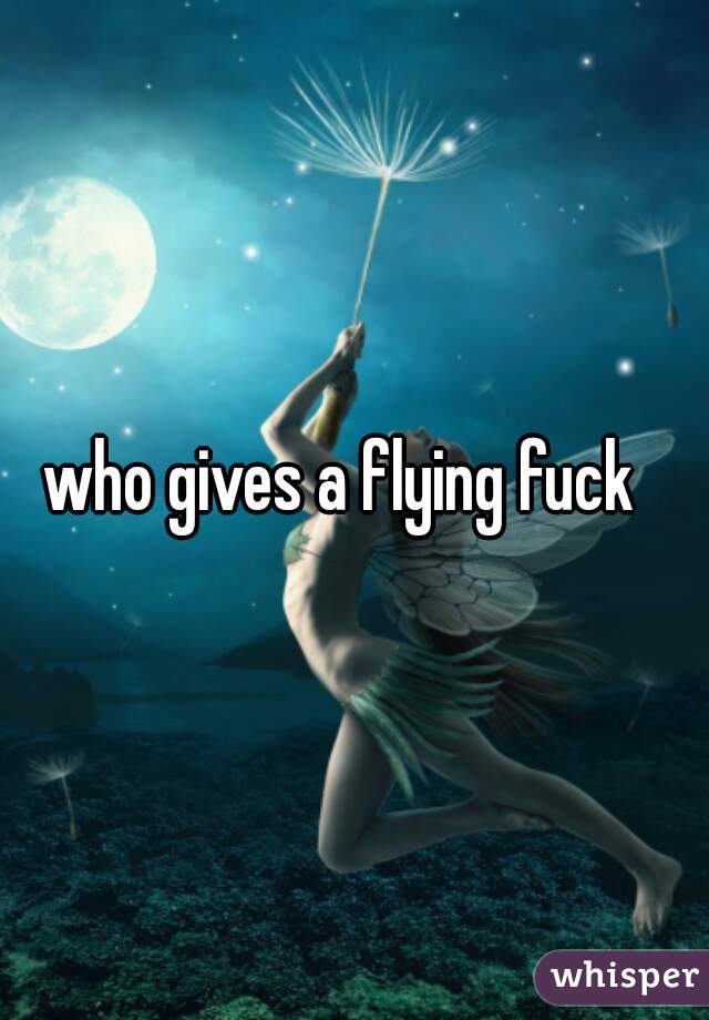 who gives a flying fuck  