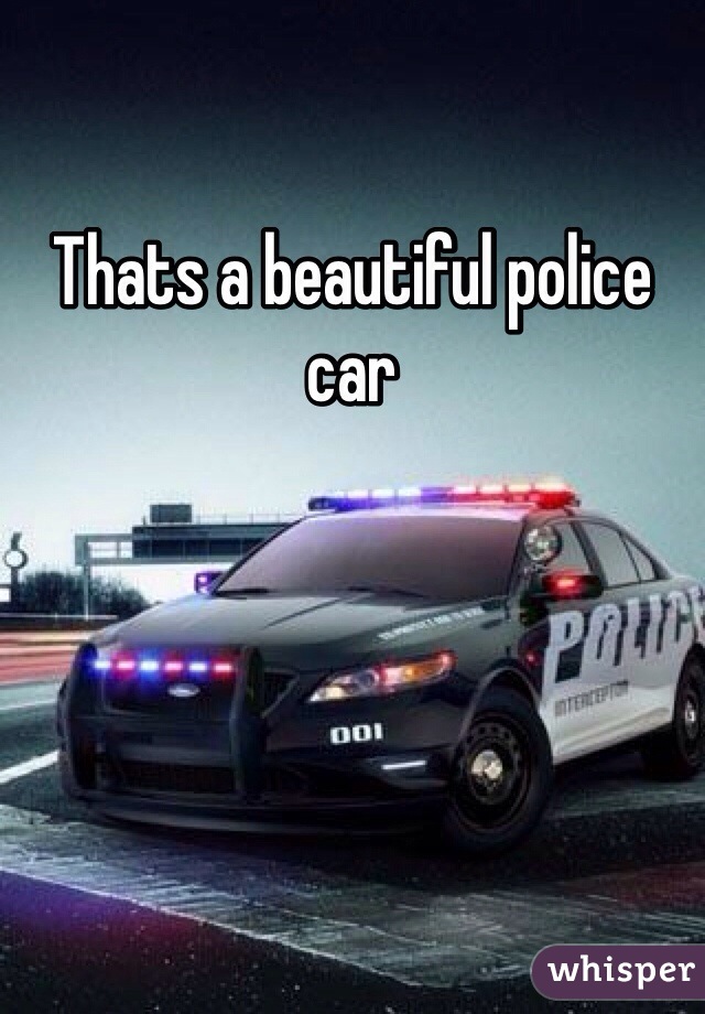 Thats a beautiful police car