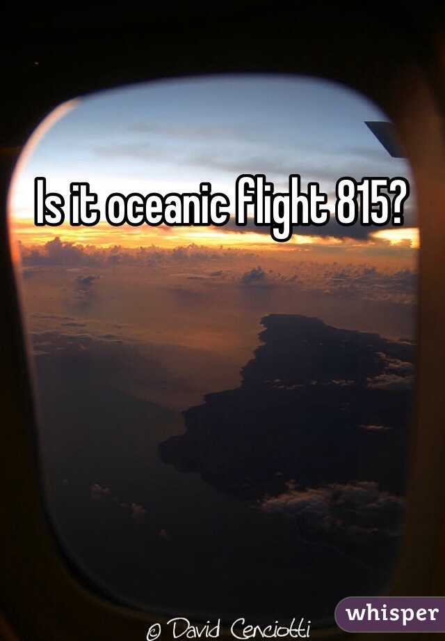 Is it oceanic flight 815?