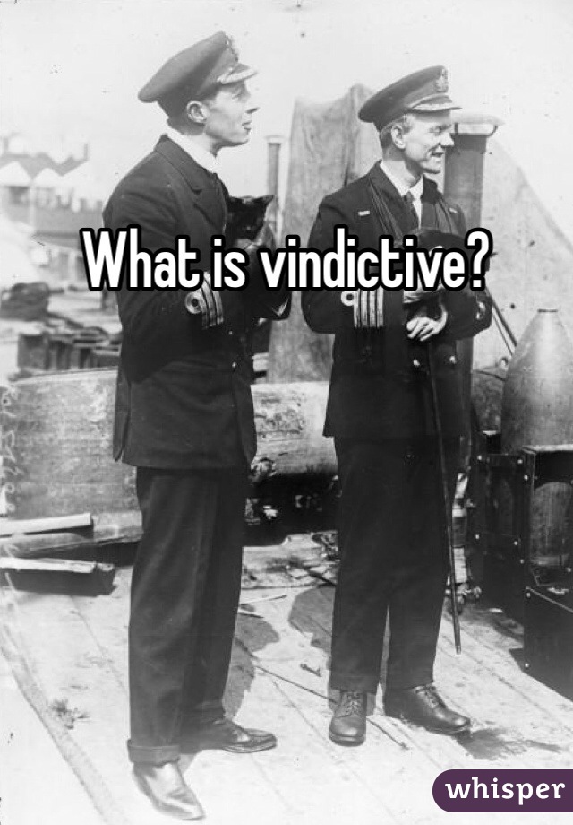 What is vindictive? 