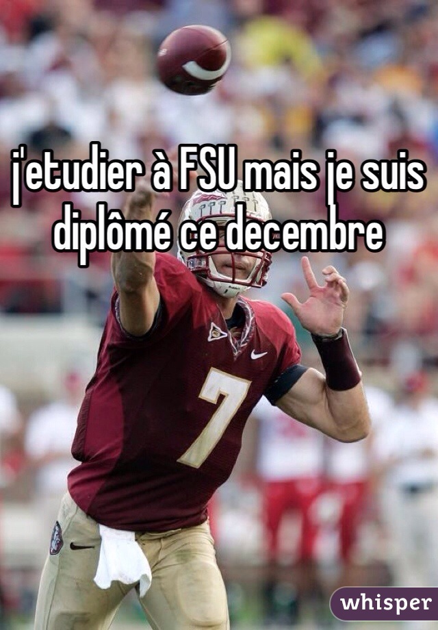 j'etudier à FSU mais je suis diplômé ce decembre