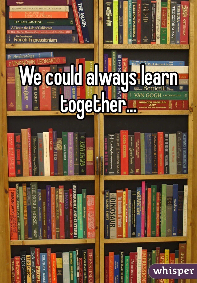 We could always learn together...