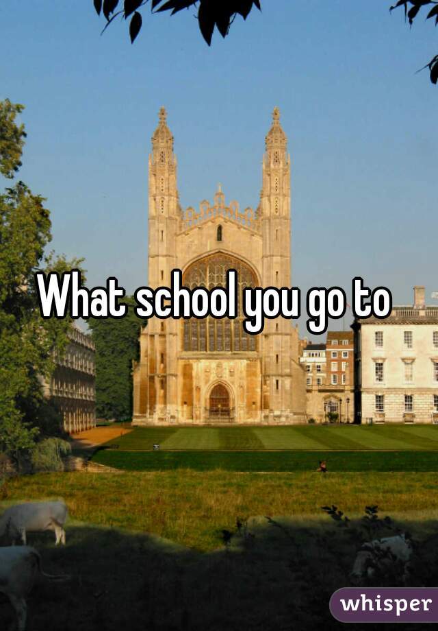 What school you go to 